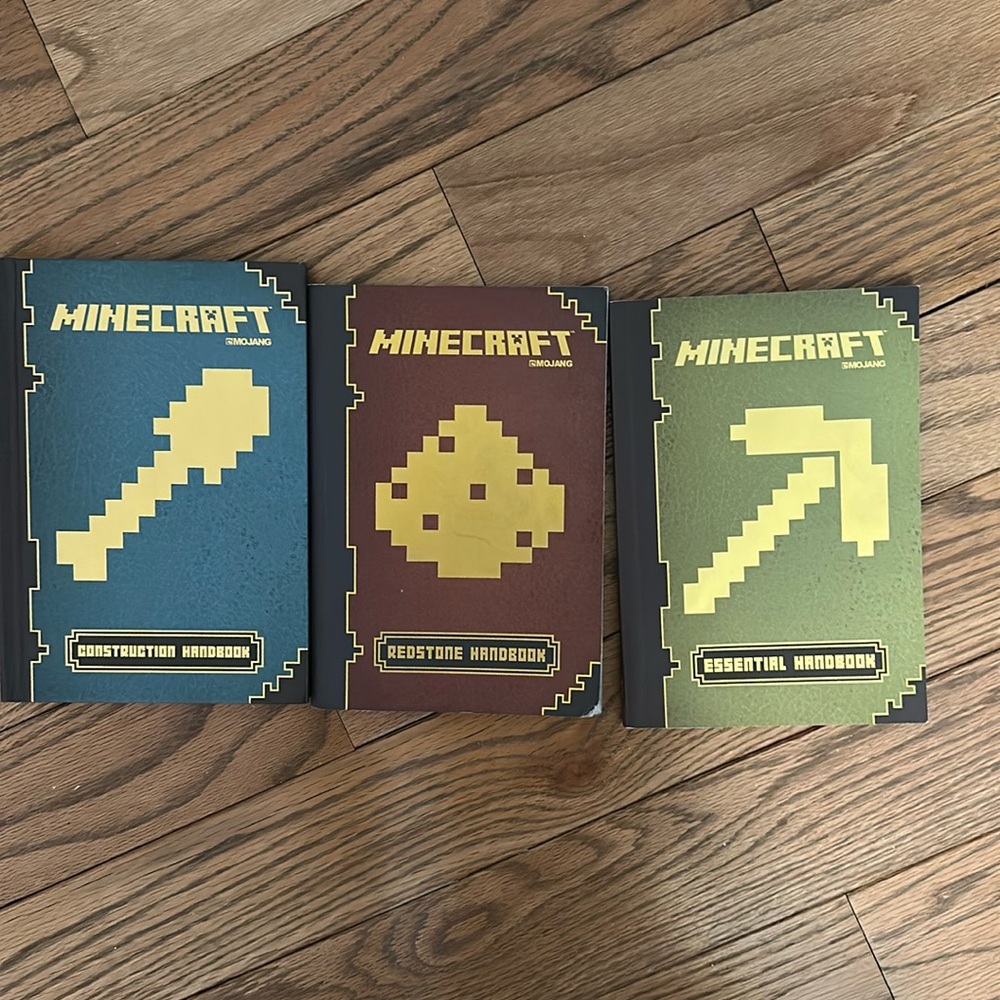 Scholastic MINECRAFT (3 books) Handbooks: Construction, Redstone, Essential